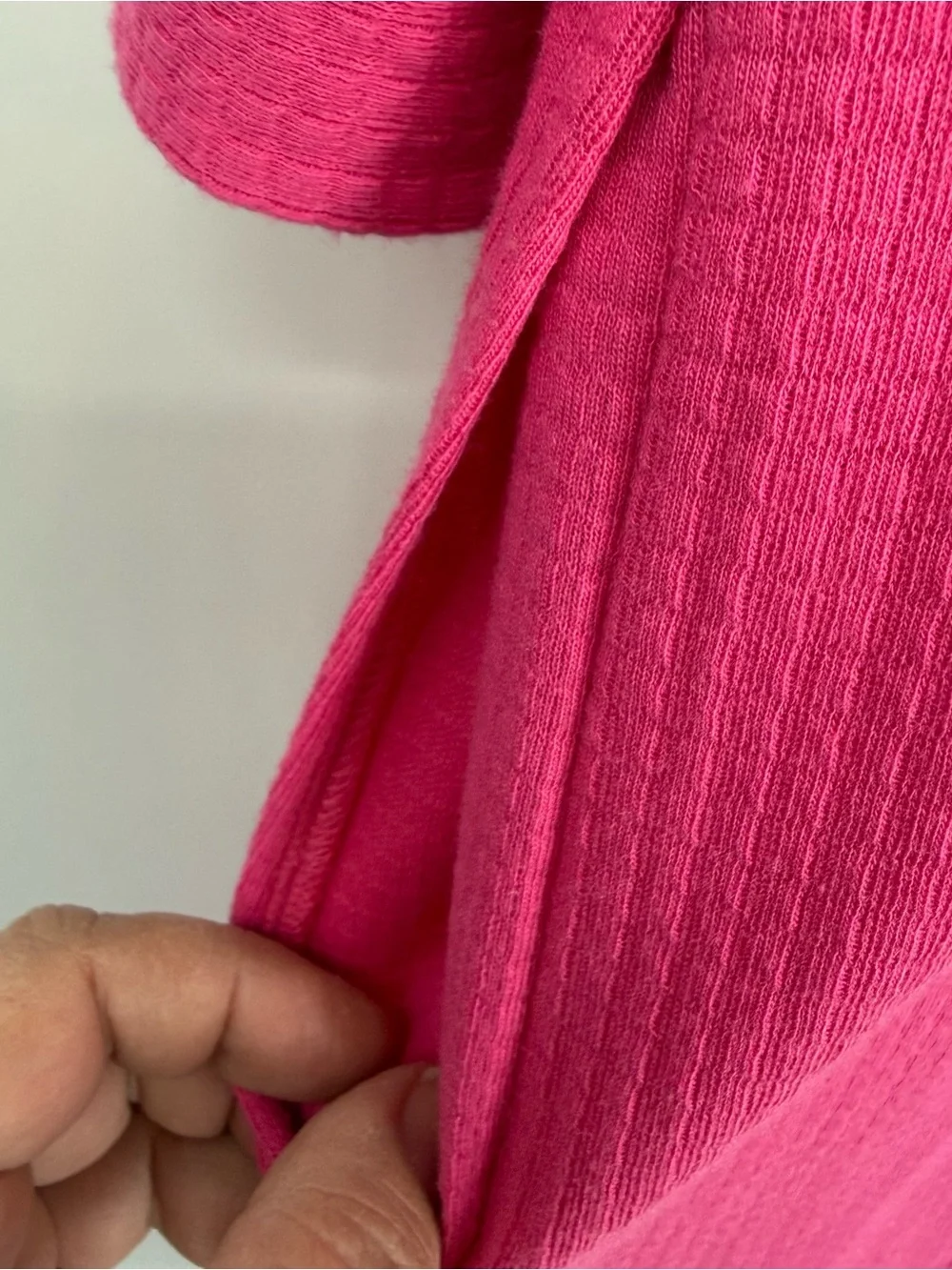 Shadowline Women's Robe Size M Pink Zip Front Waffle Knit V-neck Long Sleeves